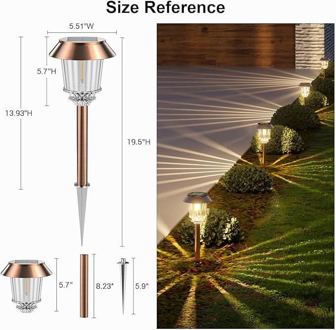XMCOSY+ Solar Pathway Lights Outdoor - Image 5