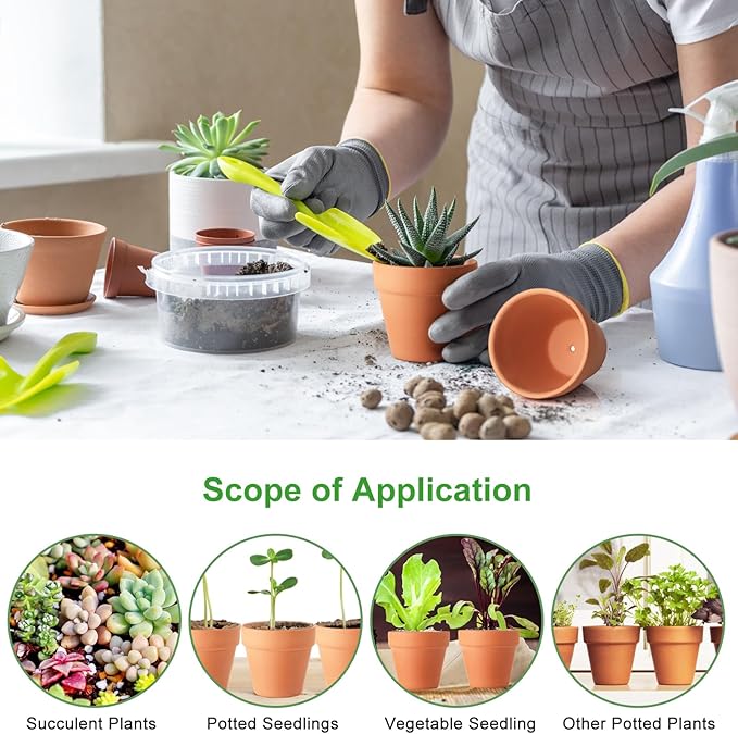 FAMILY 20 Pack 3.15 inch Terra Cotta Clay Flower Pots - Image 9