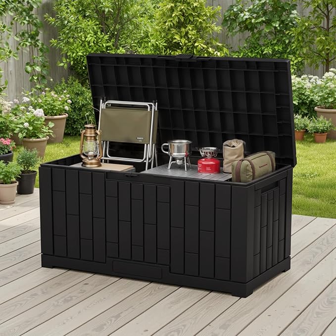 NEWBULIG 60 Gallon Deck Box, Waterproof Outdoor Storage Box - Image 7