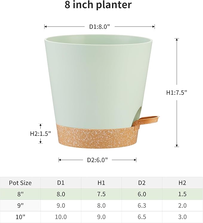 FaithLand 2-Pack 8 Inch Planter Pots - Image 2