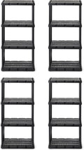 Gracious Living 4 Pack Light Duty Storage Shelves, Knect-A-Shelf 4-Shelf by GraciousLiving