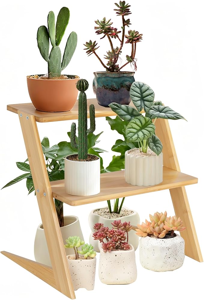 3 Tier Table Top Countertop Small Plant Stand by OcBuct