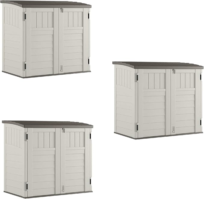 Suncast 3 Pack 34 Cu Ft Capacity Horizontal Outdoor Storage Shed by Suncast