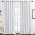 NICETOWN Greyish White Sliding Door Curtain 118 inch Length, Grommet Room by NICETOWN