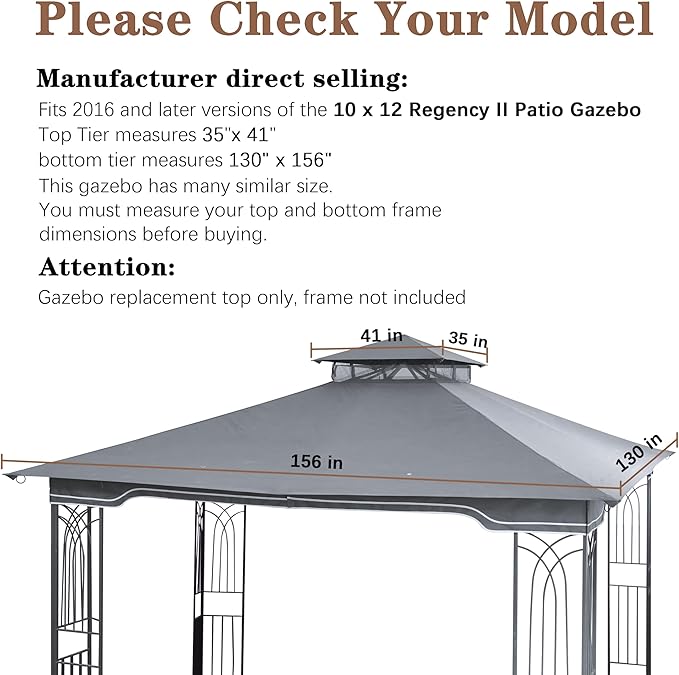 SCOCANOPY Replacement Gazebo Canopy - Image 3