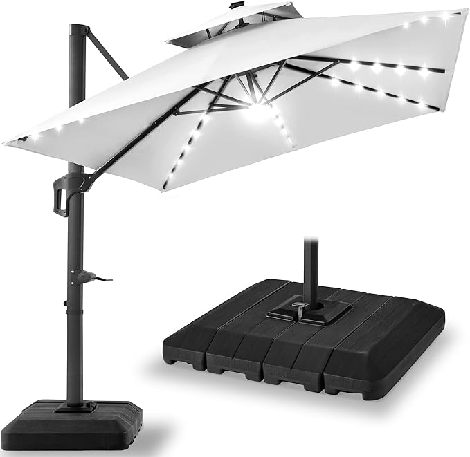 Best Choice Products 10x10ft Cantilever Patio Umbrella w/Base Included by BestChoiceProducts