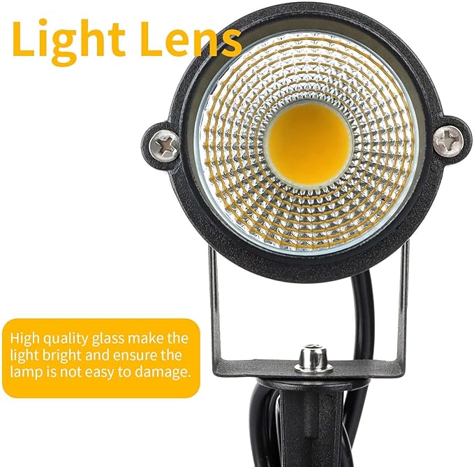 Warm White Spotlight, 12W 3000K Landscape Spot Lights, IP65 Waterproof Garden - Image 5