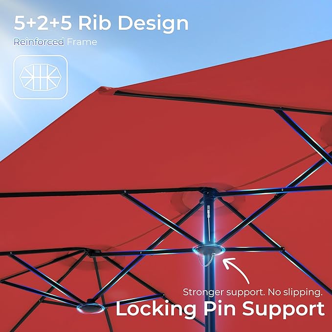 SUPERJARE 15FT Outdoor Umbrella - Image 9