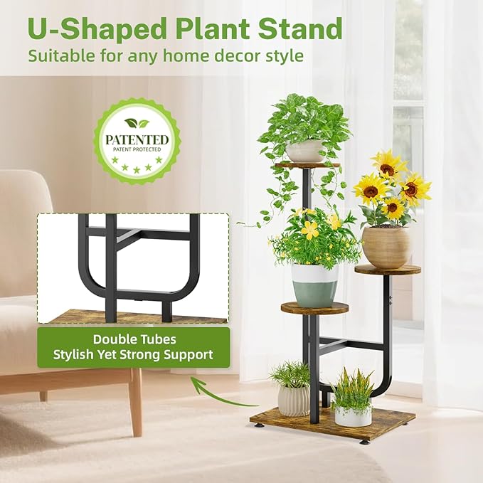 iDavosic.ly 3 Tier Plant Stand Indoor, Corner Tiered Multiple Flower Holder - Image 5