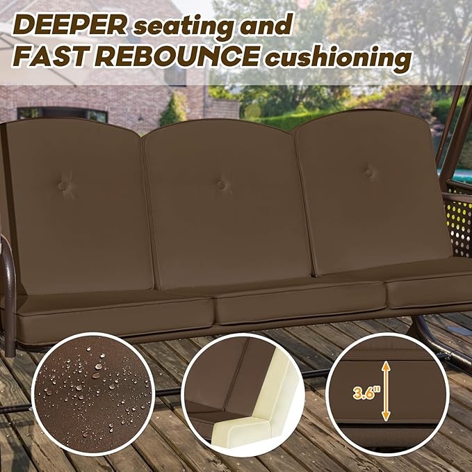 3 in 1 Outdoor Porch Swing - Image 6