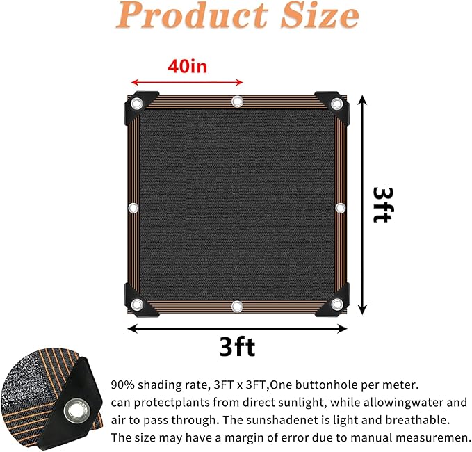 Shade Cloth 90% Sunblock Net for Garden Patio, Shade Sails -for Plants - Image 2