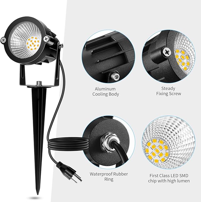 Outdoor Spotlight Warm White 2700K, 10W LED Spot Lights Outdoor - Image 7