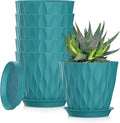 5 Inch Planter Pots, 6 Pack Indoor Planters, Small Flower Pots by SQKH