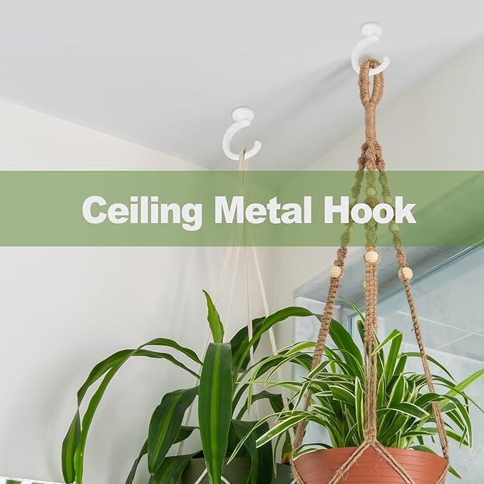6pcs Ceiling Hooks for Hanging Plants, Hanging Hanging Lights Metal Small Hooks - Image 7