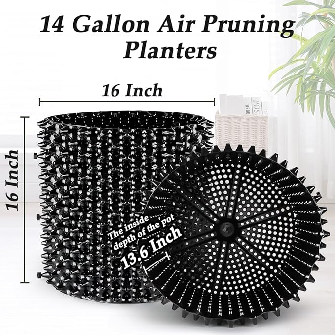 Air Pruning Containers, 14 Gallon Air Pruning Planters, Plastic Pots - Image 4