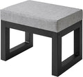 IBUYKE 16 Inch Small Foot Stool Ottoman, Rectangle Linen Foot Rest by IBUYKE