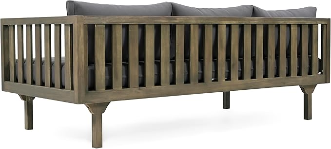 Christopher Knight Home Claremont Outdoor 3 Seater Acacia Wood Daybed - Image 8