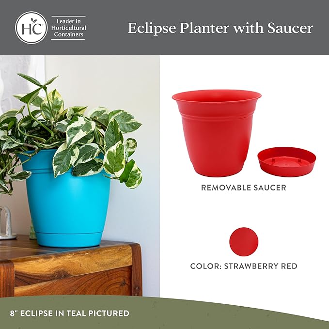 The HC Companies 12 Inch Eclipse Round Planter Pots - Image 2