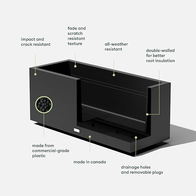 Veradek Block Series Long Box Planter - Image 2