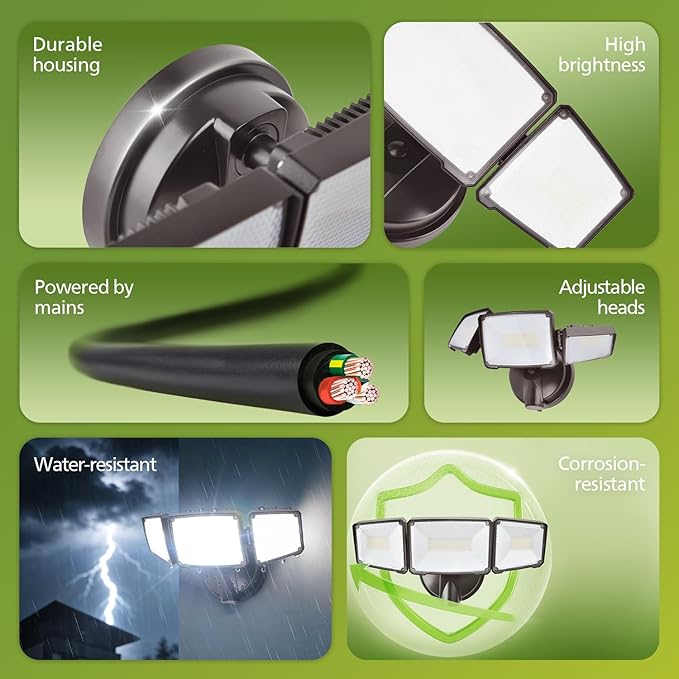 Philips 72W 7400LM LED Flood Lights Outdoor, Switch Controlled Aluminum - Image 2