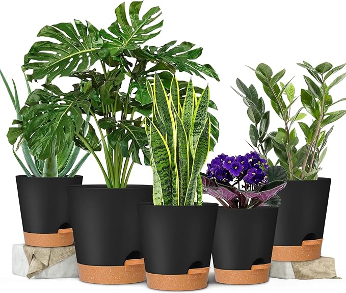 GARDIFE Plant Pots 7/6.5/6/5.5/5 Inch Self Watering Planters - Image 2