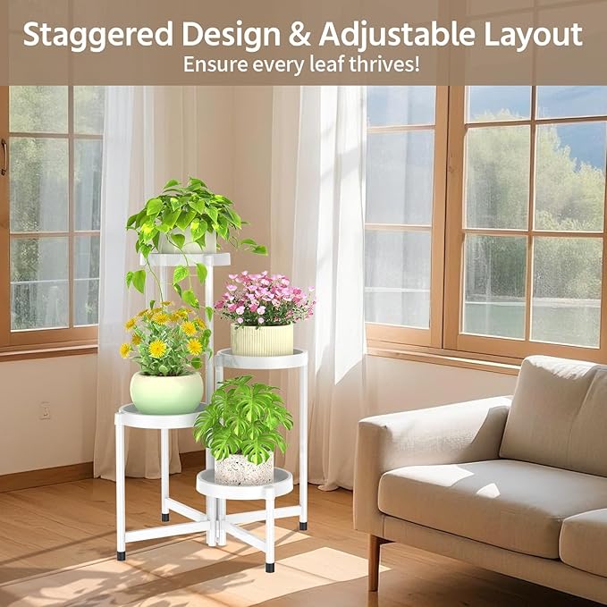 LASZOLA 4 Tiered Folding Plant Stand Indoor - Image 7