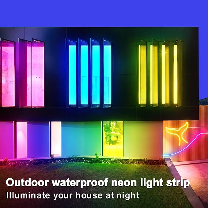 100ft LED neon Lights with Remote APP Control IP65 Waterproof Flexible Neon LED - Image 5