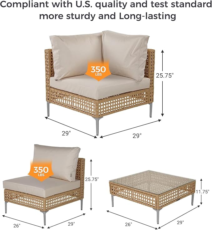 Grand patio 11-Piece Wicker Patio Furniture Set - Image 6