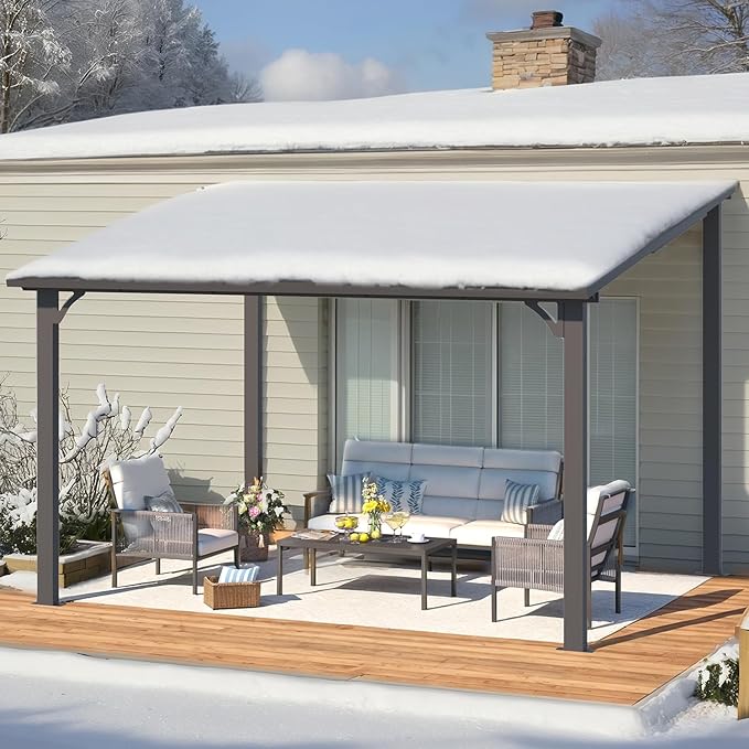 AECOJOY 12' x 10' Outdoor Hardtop Pergola Gazebo - Image 5