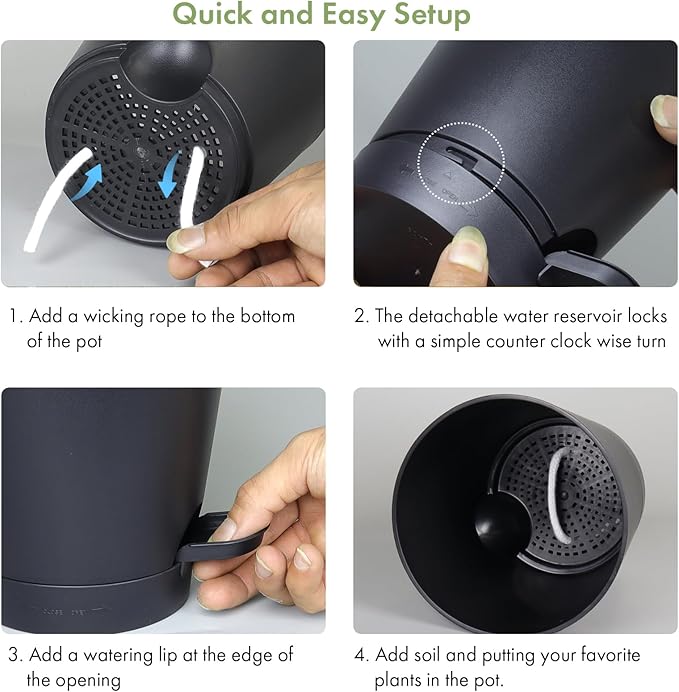 7/6.5/6/5.5/5/4 inch Self Watering Pots - Image 4