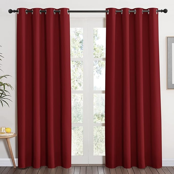 NICETOWN Burgundy Curtains for Living Room by NICETOWN
