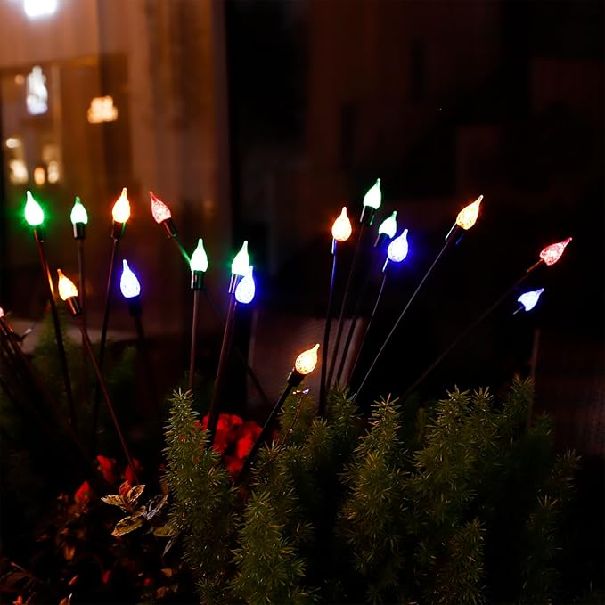2 Pack Each 8 LEDs Solar Garden Lights Waterproof Outdoor Landscape Path by TIANSHENG