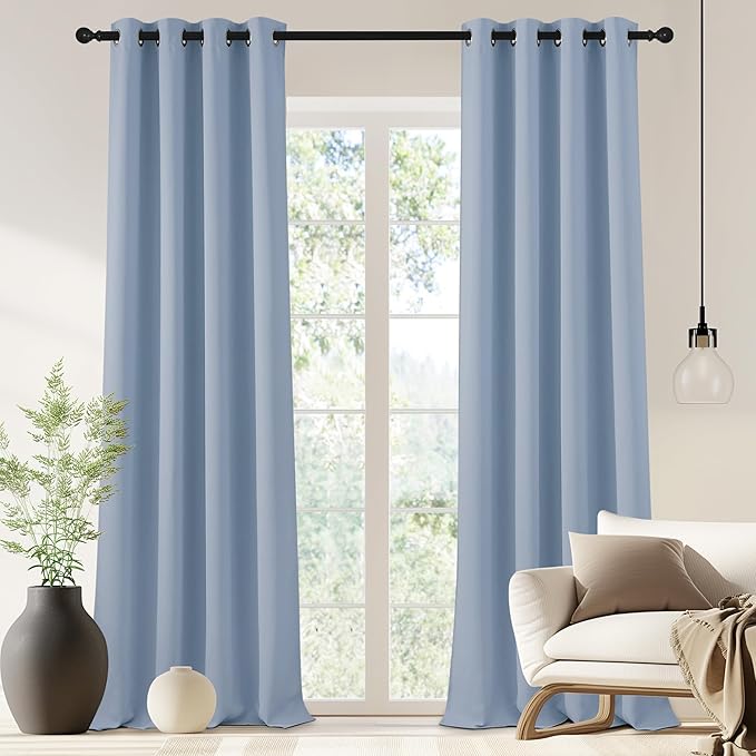 NICETOWN Blackout Drapery Curtain Panel 90 inches Long by NICETOWN