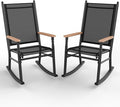 Shintenchi Outdoor Rocking Chairs Set of 2, Upgraded High Back Patio Rocking by Shintenchi