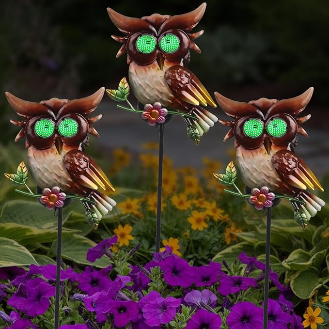 Solar Owl Garden Stakes Decorative - Image 8
