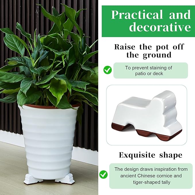 Kigeli 6 Pcs Resin Garden Pot Feet - Image 4