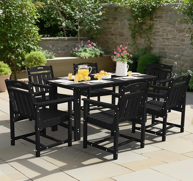 Ciokea Outdoor Patio Dining Chair, HDPE Porch Chairs - Image 8