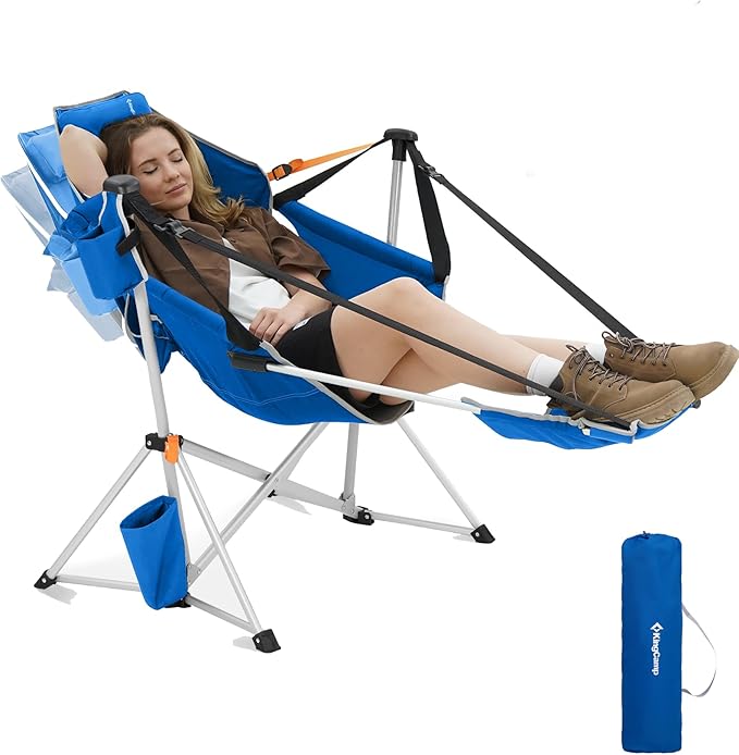 KingCamp Hammock Chair with Footrest – Heavy Duty Swinging Rocking Camping by KingCamp