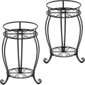 FaithLand 2 Pack Plant Stands, Heavy Duty Metal Planter Holder Indoor Outdoor by FaithLand