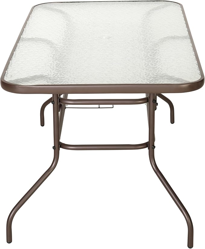 Flash Furniture Tory 31.5" x 55" Rectangular Tempered Glass Metal Table - Image 6