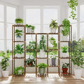 Bamworld Large Hanging Plant Stand Indoor Tall Plant Shelf Outdoor 14 Pots by Bamworld