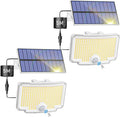 Peasur 2 Pack Solar Motion Lights Outdoor, 318 LED Solar Security Light by Peasur