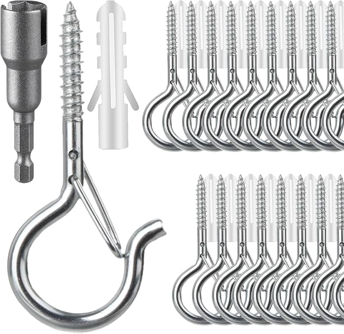 24 PCS Q-Hanger Hooks, Screw Hooks by FSAH