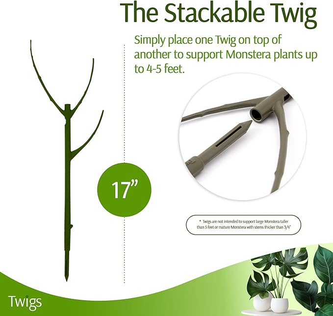 Stackable Monstera Plant Support Stakes, Climbing Support - Image 4