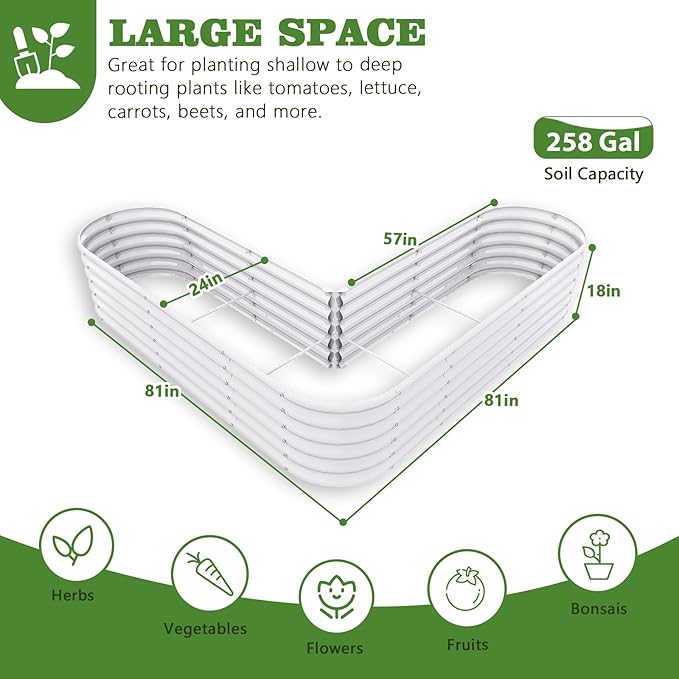 A ANLEOLIFE 14-Pack Deep Root Galvanized Raised Garden Beds Outdoor - Image 6