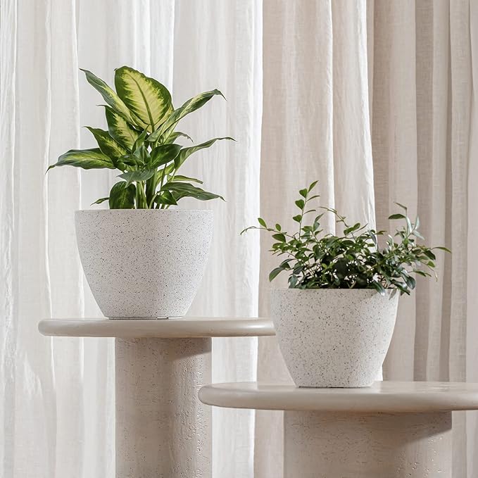 LA JOLIE MUSE Flower Pots Outdoor Garden Planters, Indoor Plant Pots - Image 2