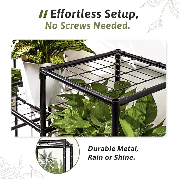 Metal Plant Stand Outdoor 63" Tall Plant Shelf - Image 5