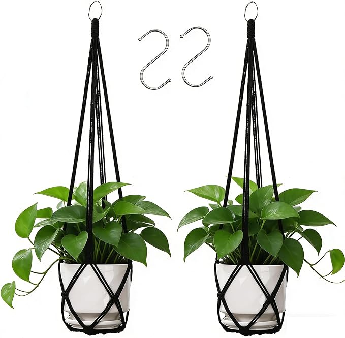 YIBOT Macrame Plant Hanger Indoor Set of 2 by YIBOT