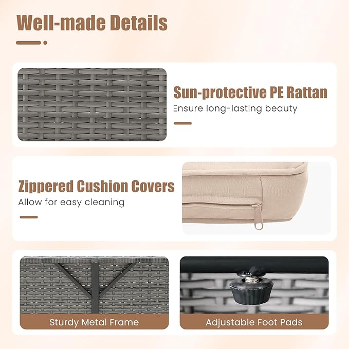 Tangkula Patio Rattan Daybed - Image 9
