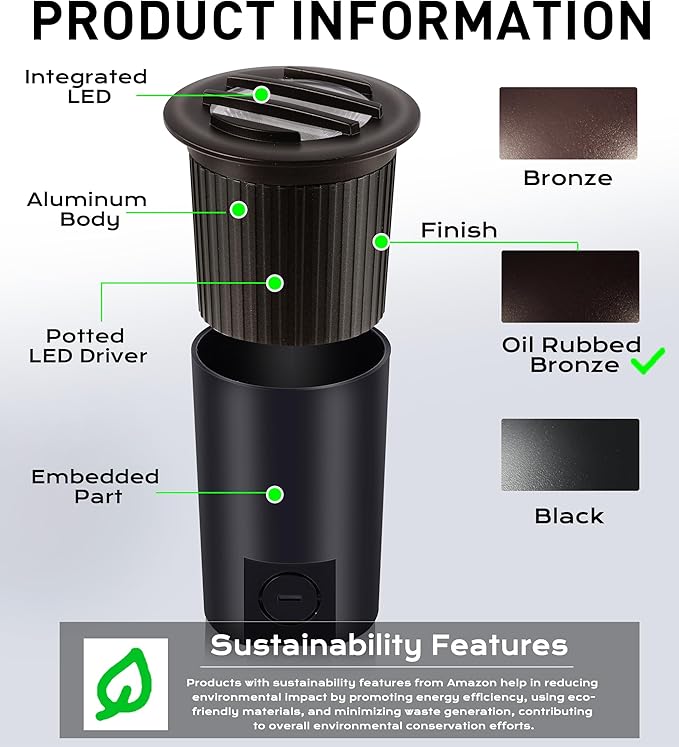 CLOUDY BAY 9W Low Voltage Landscape Lights, LED Well Lights, Grated Top - Image 2